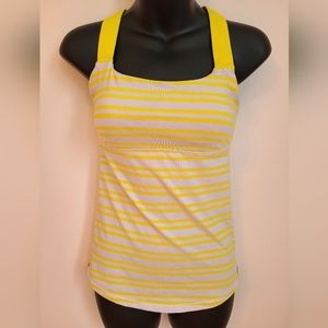 🌟Lululemon Yellow & White Tank 15" P2P